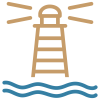 Cuxland FeWo Leuchtturm Wellen
